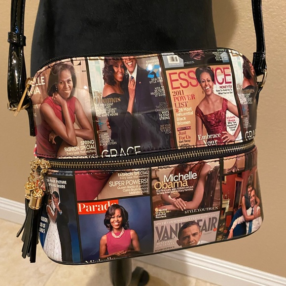 Patent leather Obama Shoulder/Crossbody bag - Picture 6 of 6